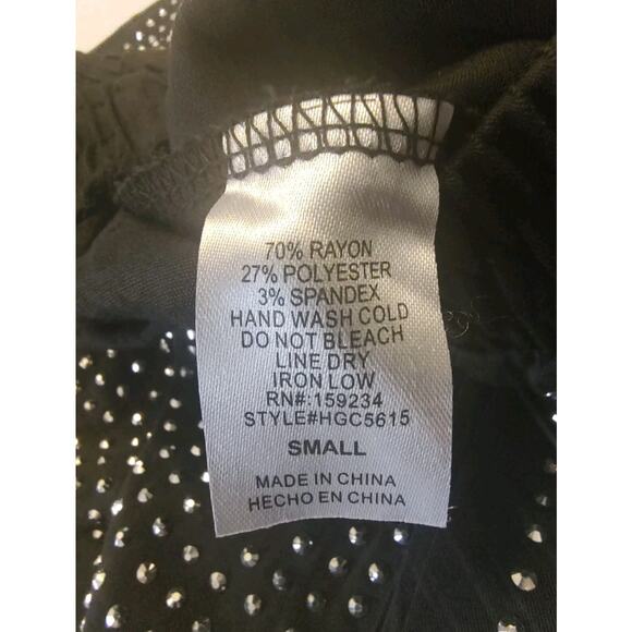 Hot & Delicious Pants & Triangle Bikini Top Outfit Black Rhinestones  Small NWT - Picture 12 of 12